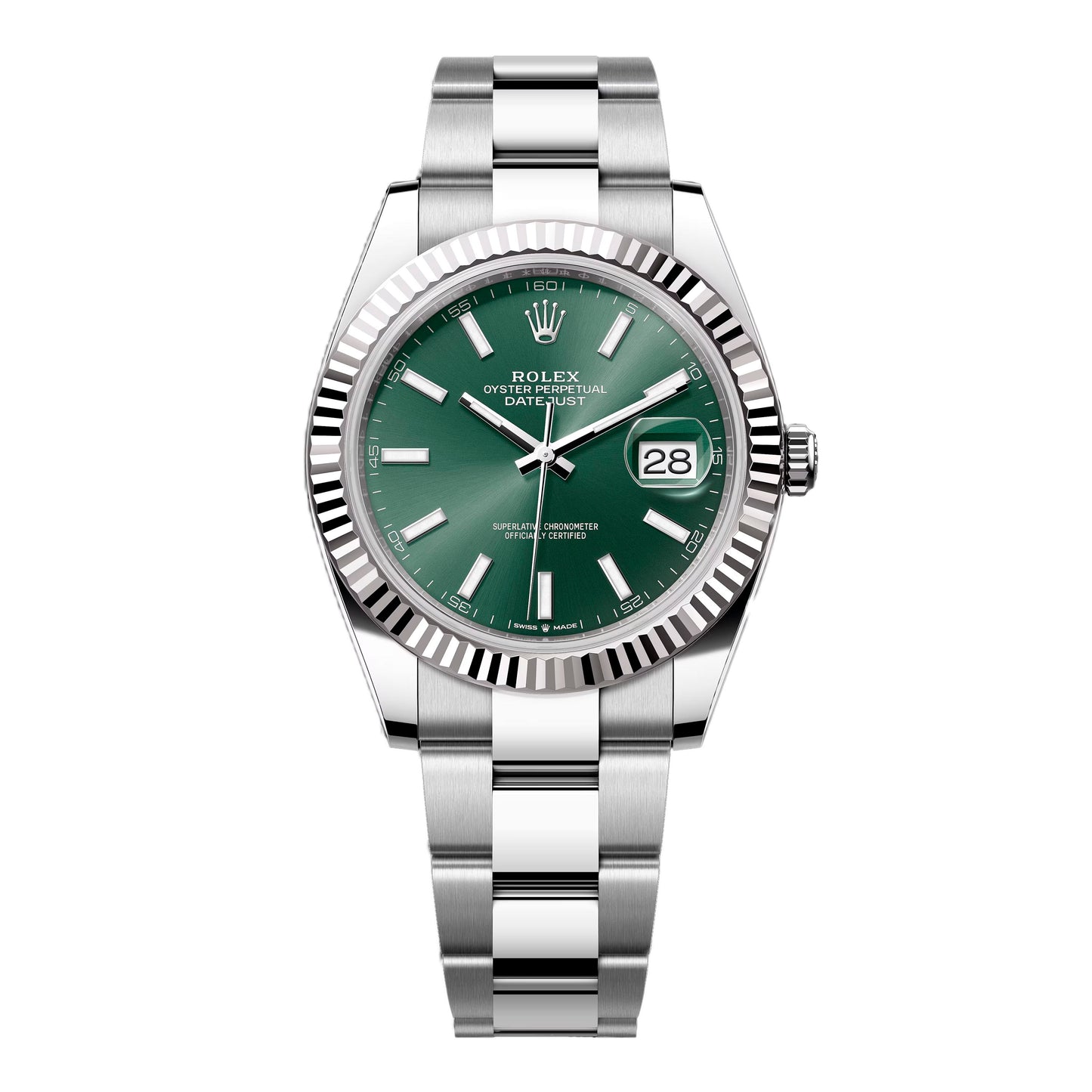 Rolex Datejust 41 126334 Green Dial Steel Mens Watch Box Papers