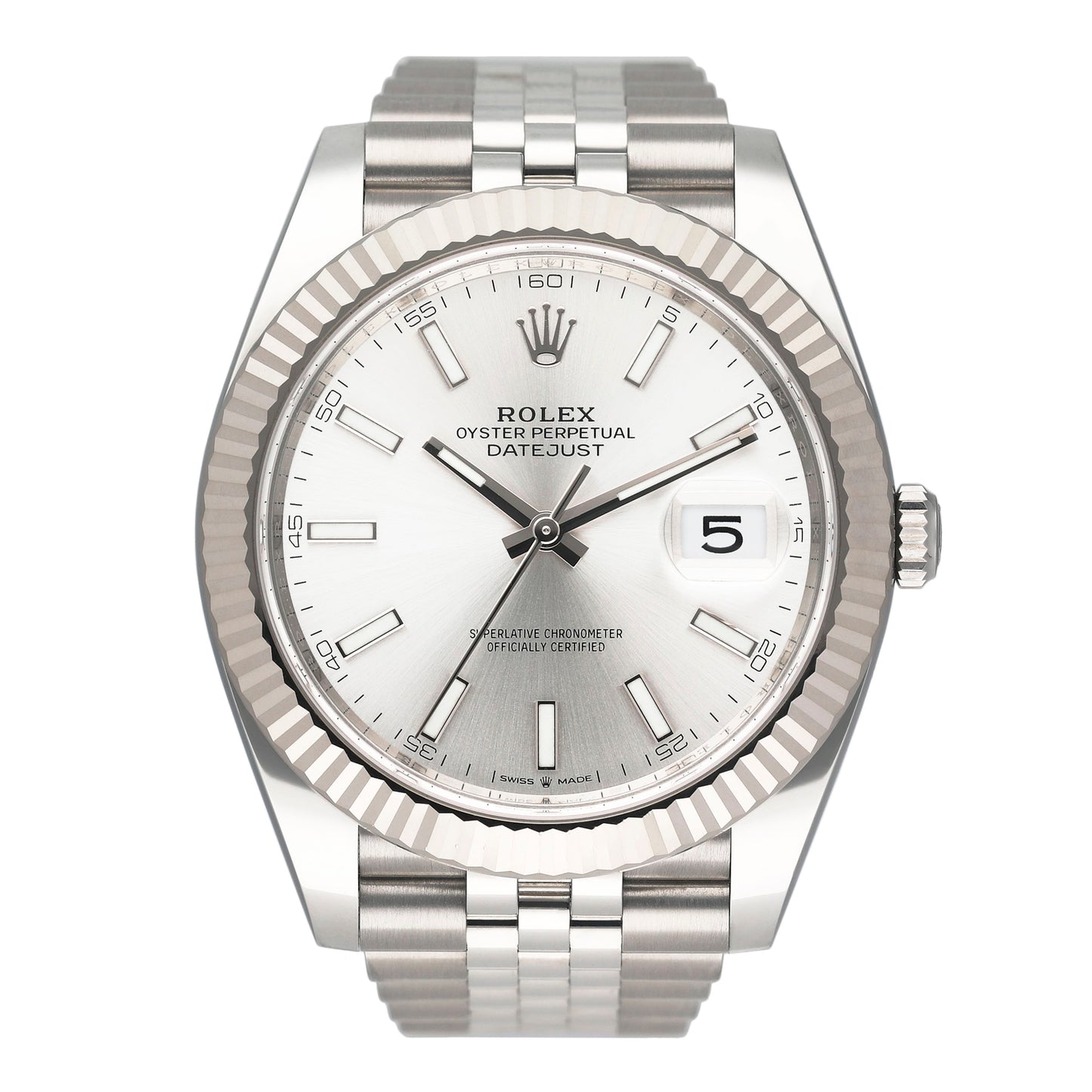 Rolex Datejust 41 126334 Silver Dial Steel Mens Watch Box Papers