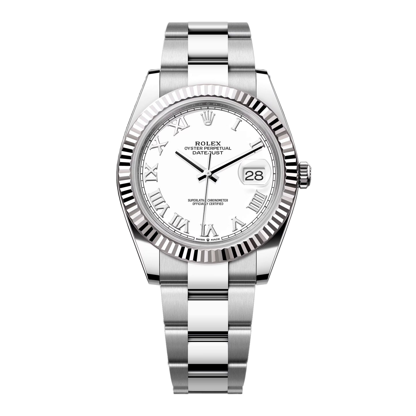 Rolex Datejust 41 126334 White Dial Roman Steel Mens Watch Box Papers