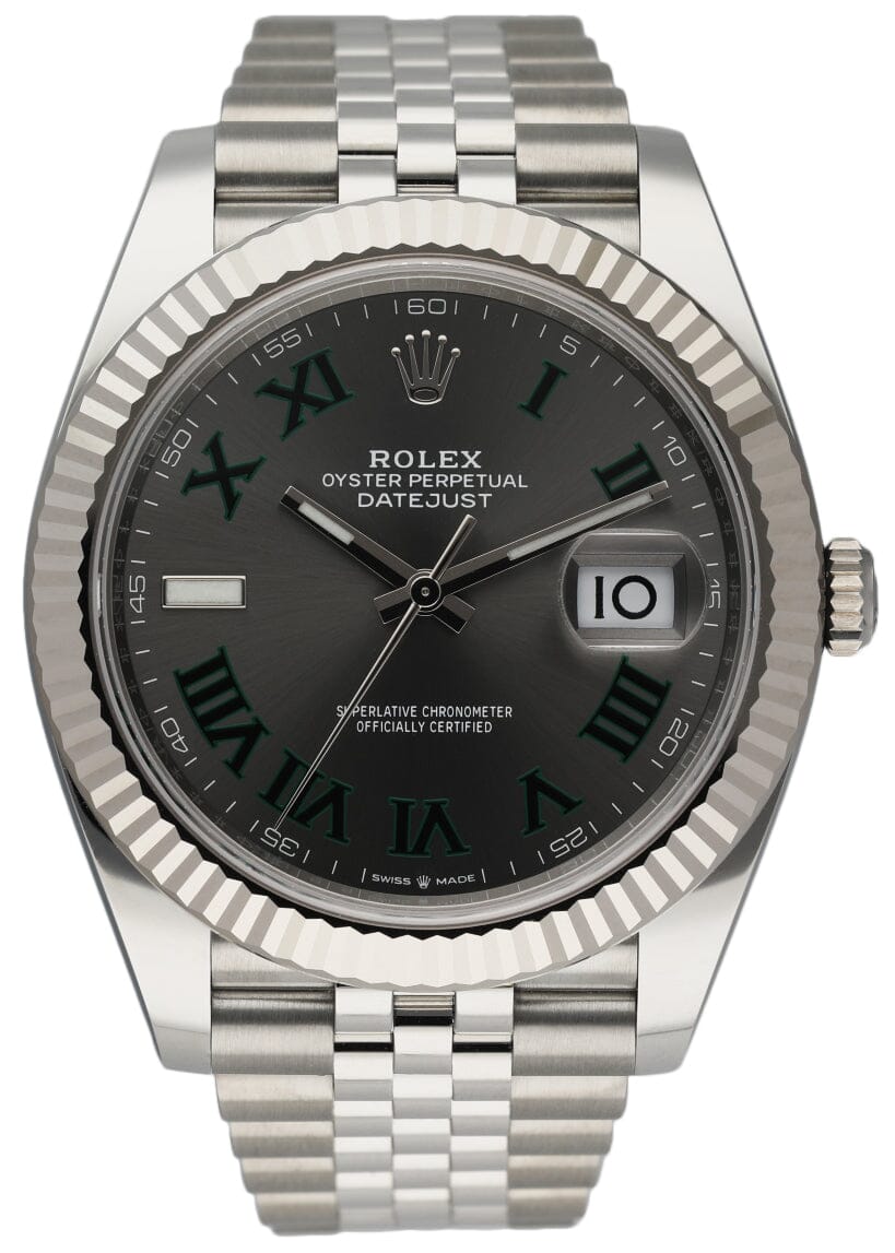 Rolex Datejust 41 Wimbledon 126334 Stainless Steel Mens Watch Box Papers - Virtual