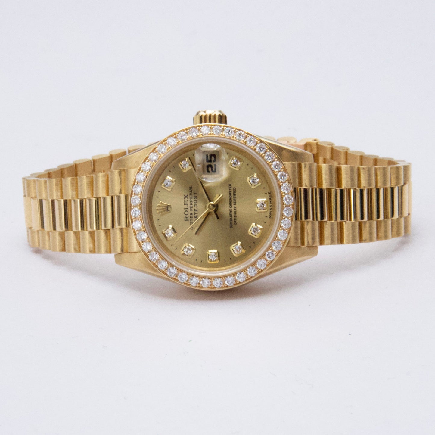 Rolex Datejust 69138 Diamond Champagne Dial Ladies Watch - Watches