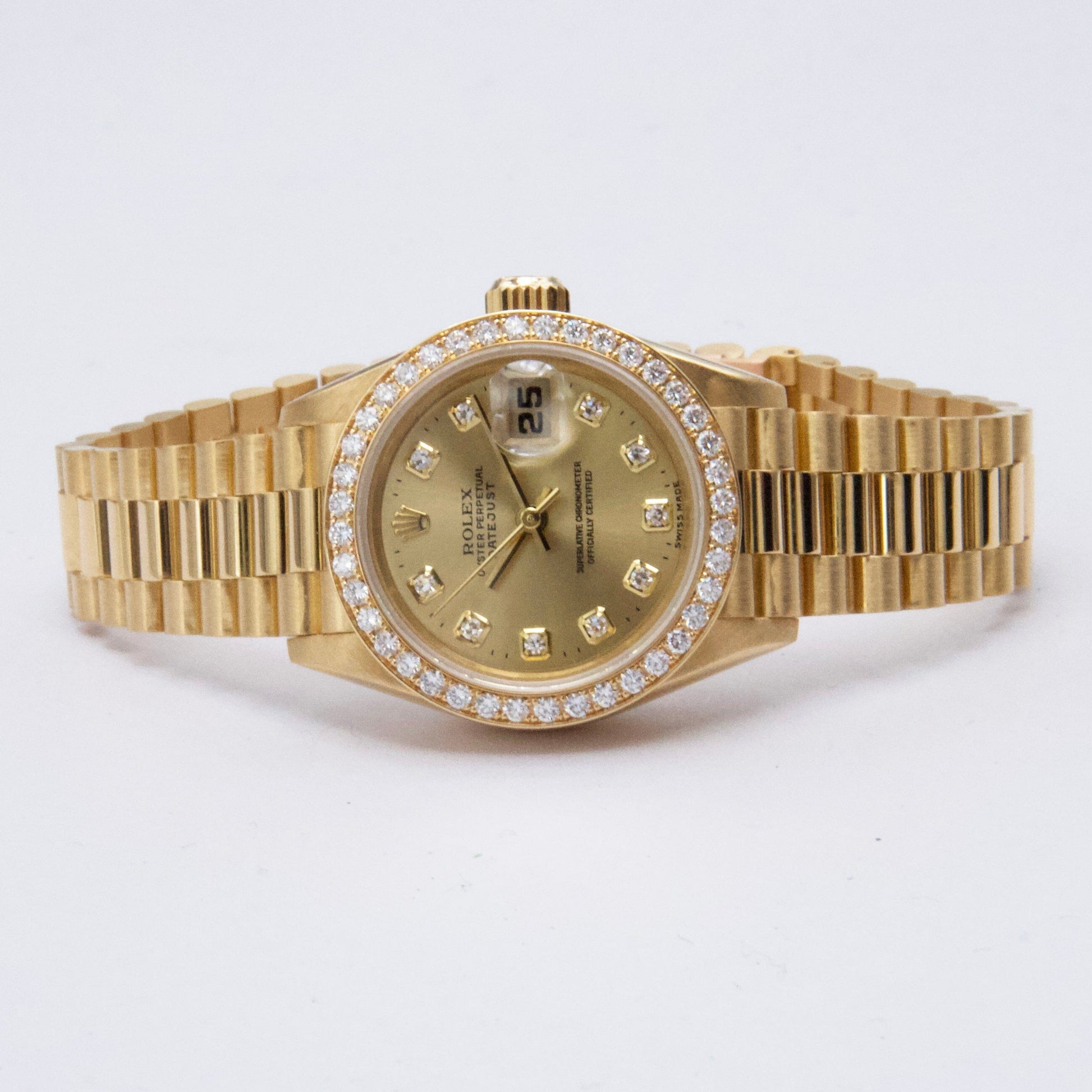 Rolex Datejust 69138 Diamond Champagne Dial Ladies Watch - Watches