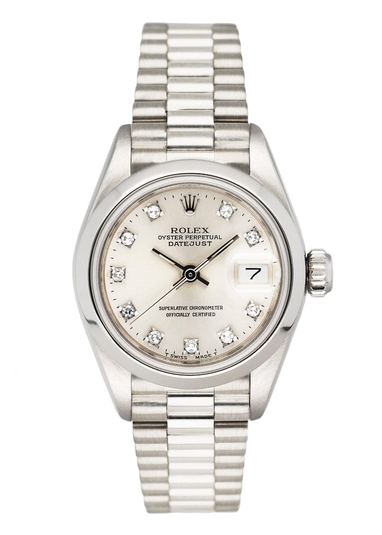 Rolex Datejust 69166 Diamond Dial Ladies Watch Box Papers - Watches