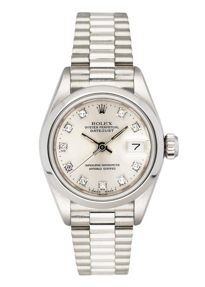 Rolex Datejust 69166 Diamond Dial Ladies Watch Box Papers - Watches