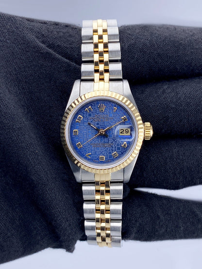 Rolex Datejust 69173 Blue Anniversary Dial Ladies Watch Box Papers - Watches