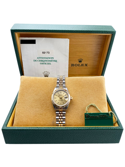Rolex Datejust 69173 Champagne Dial Ladies Watch Box Papers - Watches