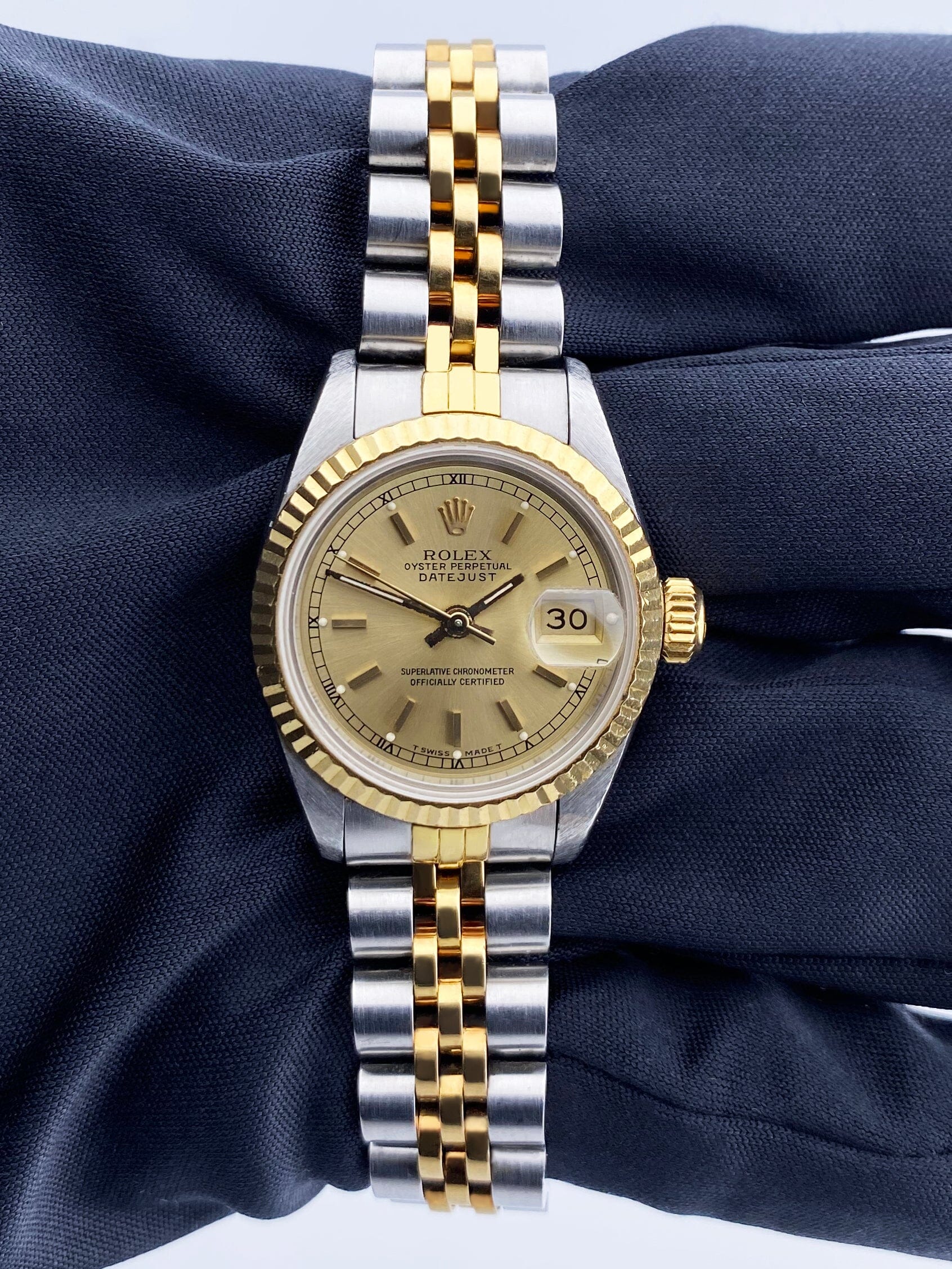 Rolex Datejust 69173 Champagne Dial Ladies Watch Box & Papers