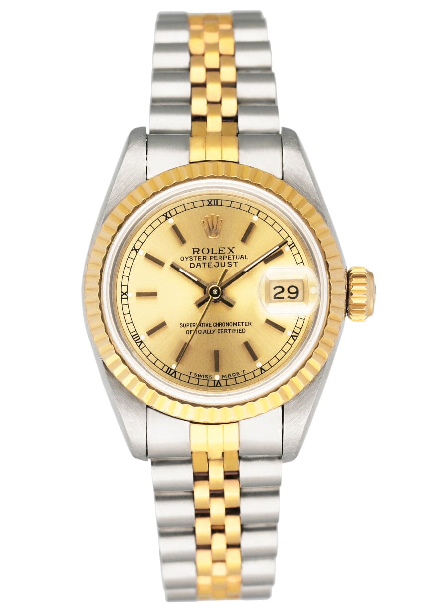 Rolex Datejust 69173 Champagne Dial Ladies Watch Box & Papers