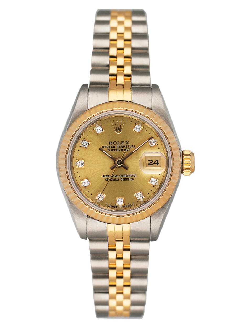 Rolex Datejust 69173 Diamond Champagne Dial Ladies Watch - Virtual