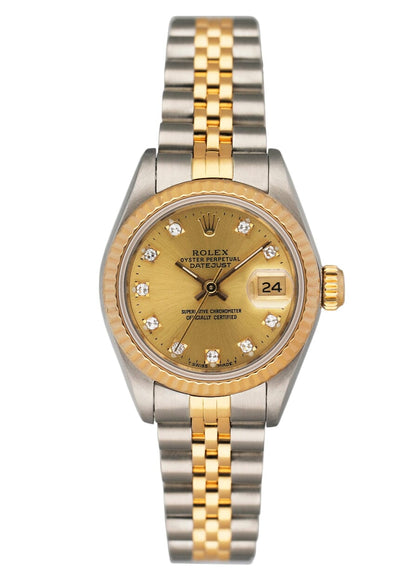 Rolex Datejust 69173 Diamond Champagne Dial Ladies Watch - Virtual
