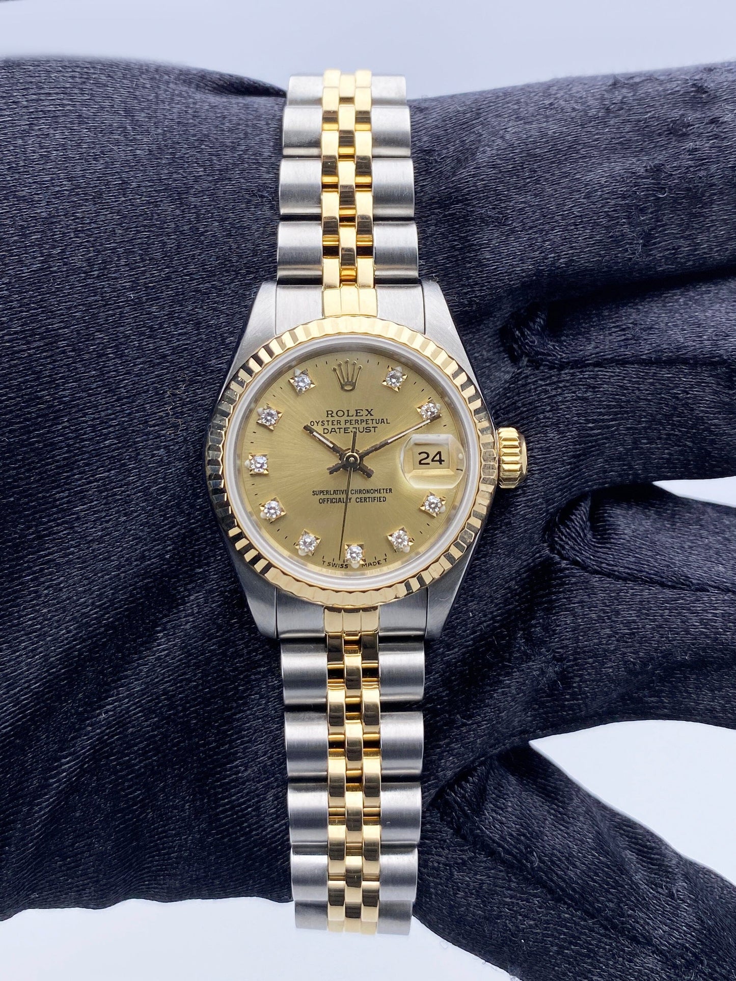 Rolex Datejust 69173 Diamond Champagne Dial Ladies Watch - Virtual