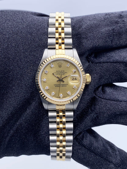 Rolex Datejust 69173 Diamond Champagne Dial Ladies Watch - Virtual