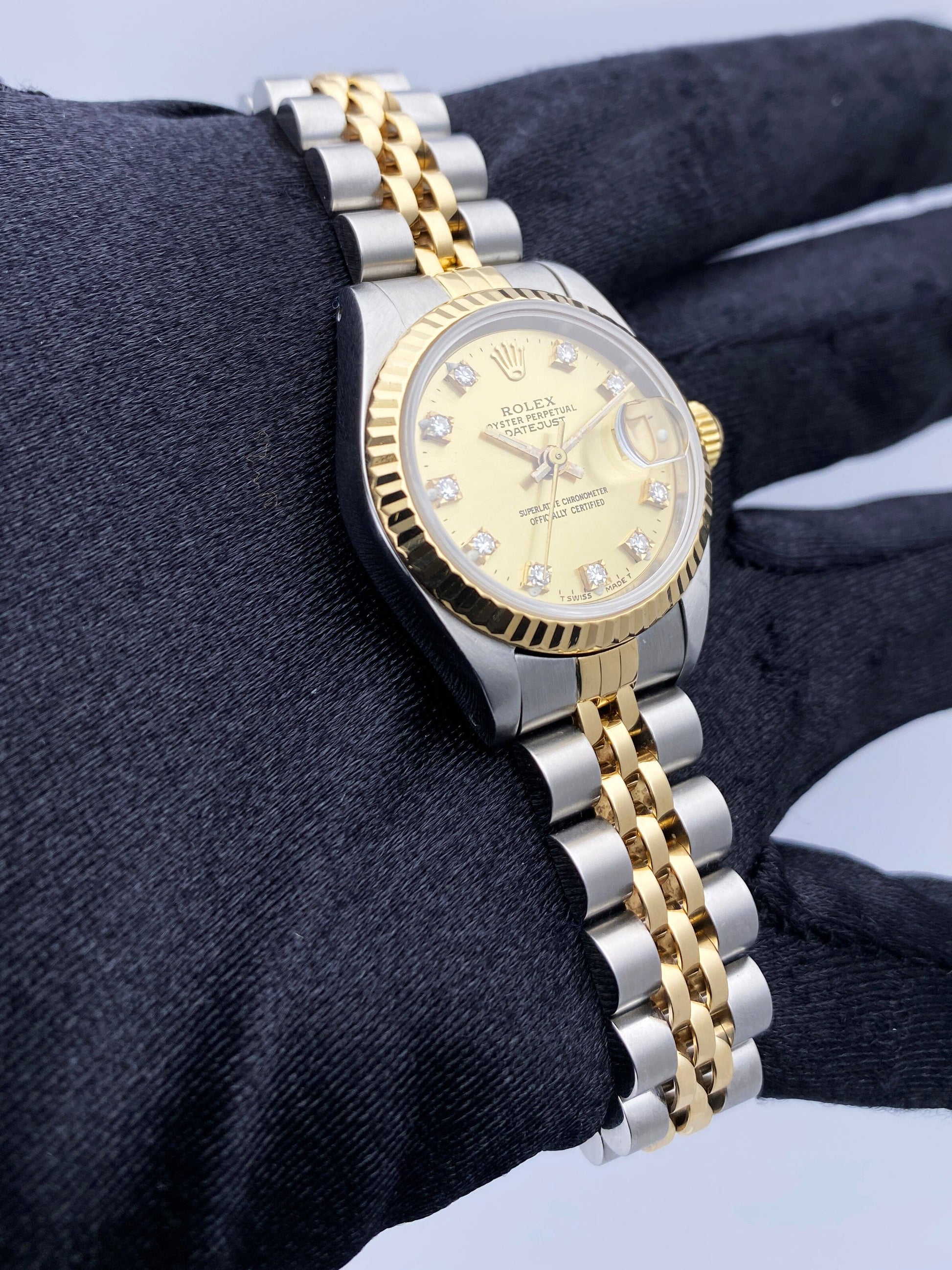 Rolex Datejust 69173 Diamond Champagne Dial Ladies Watch - Virtual