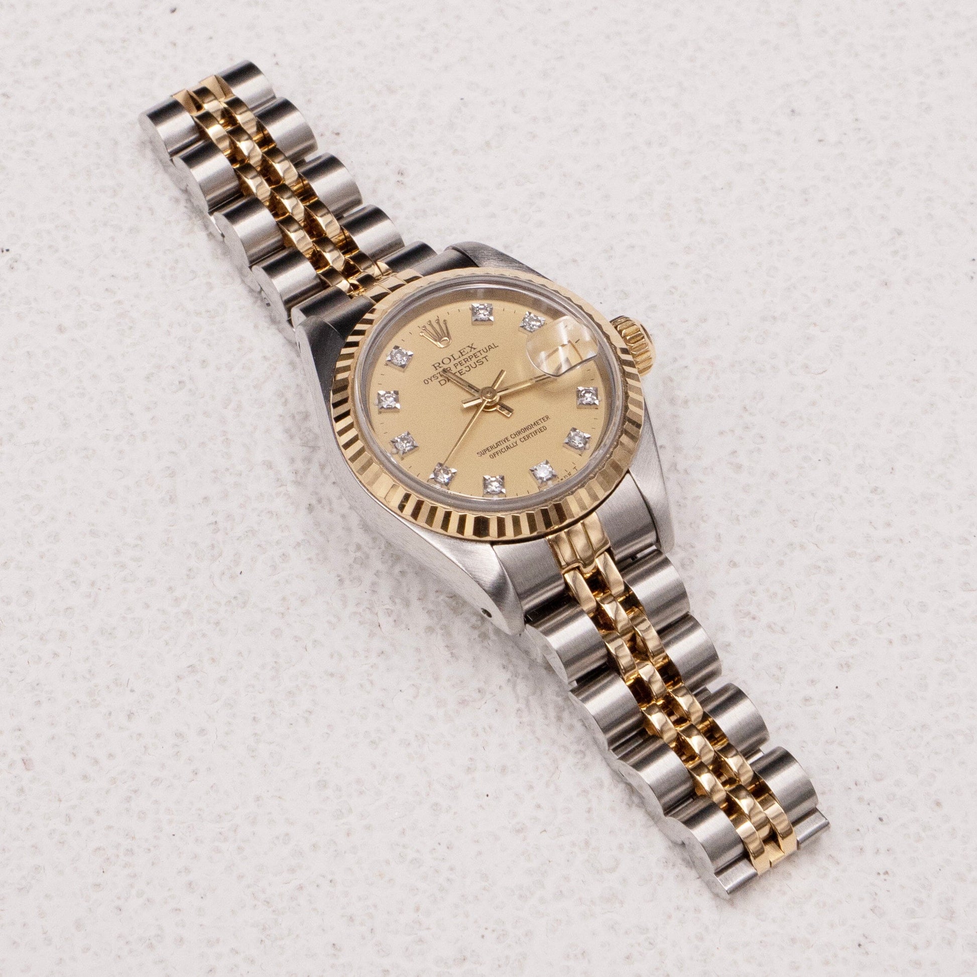 Rolex Datejust 69173 Diamond Champagne Dial Ladies Watch - Watches
