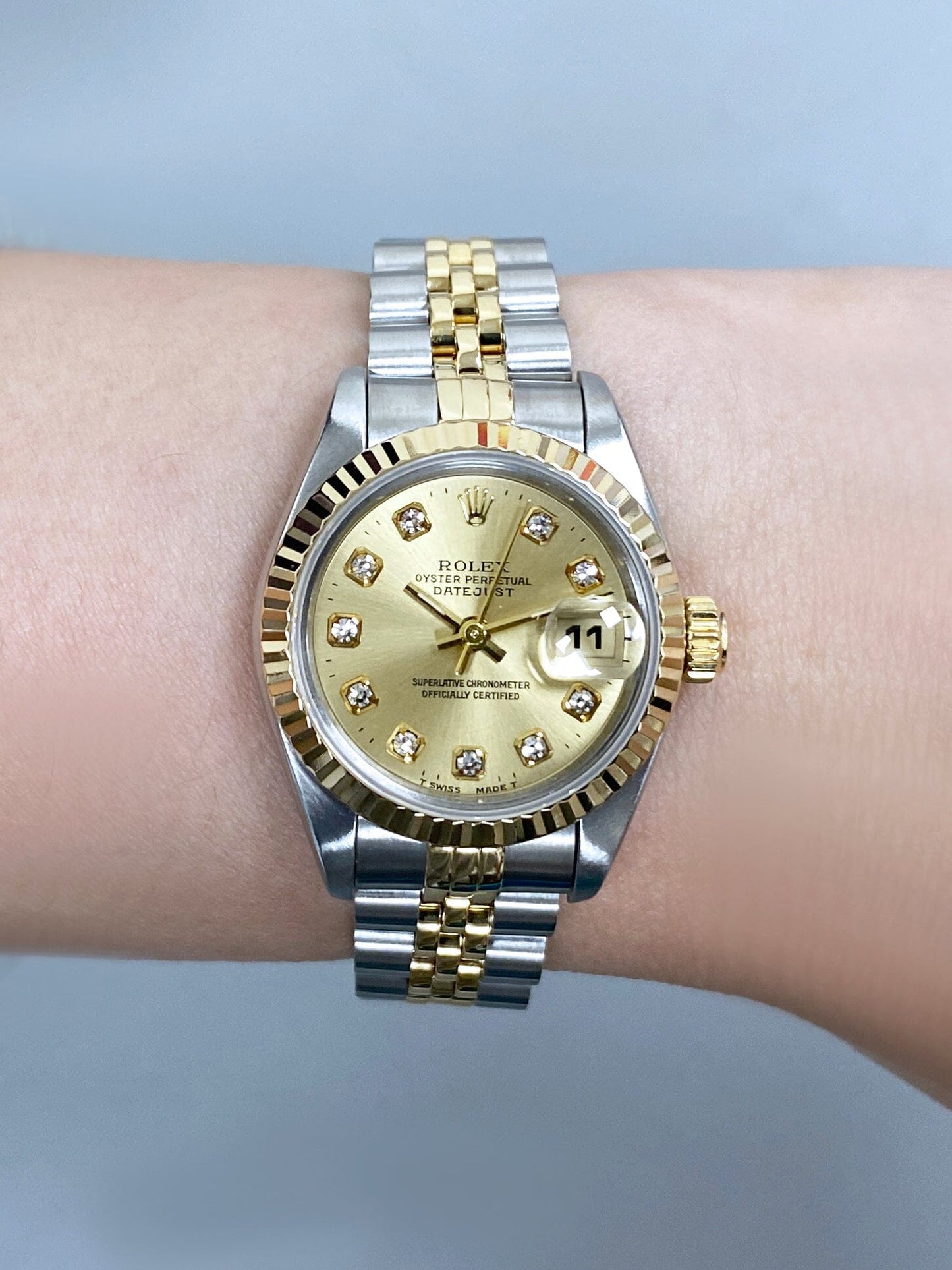 Rolex Datejust 69173 Diamond Dial Ladies Watch - Wristwatch