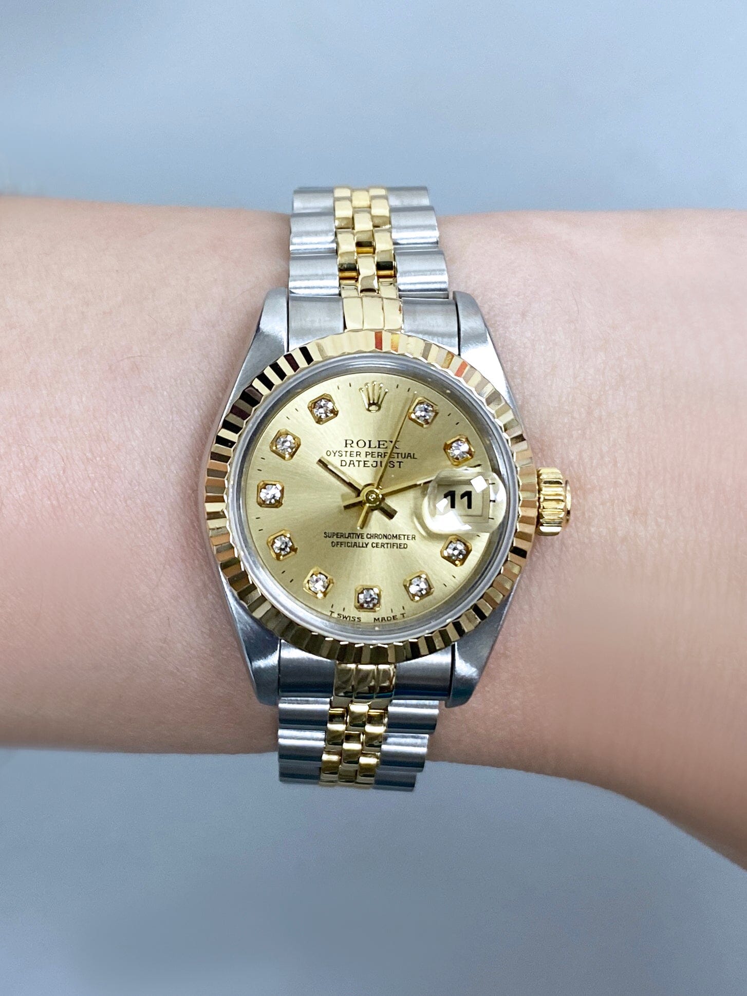 Rolex Datejust 69173 Diamond Dial Ladies Watch - Wristwatch