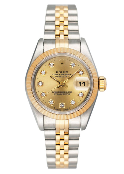 Rolex Datejust 69173 Diamond Dial Ladies Watch - Wristwatch