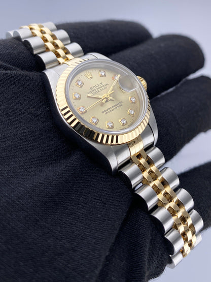 Rolex Datejust 69173 Diamond Dial Ladies Watch - Wristwatch