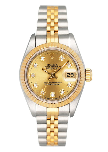 Rolex Datejust 69173 Diamond Dial Ladies Watch Box Papers - Watches