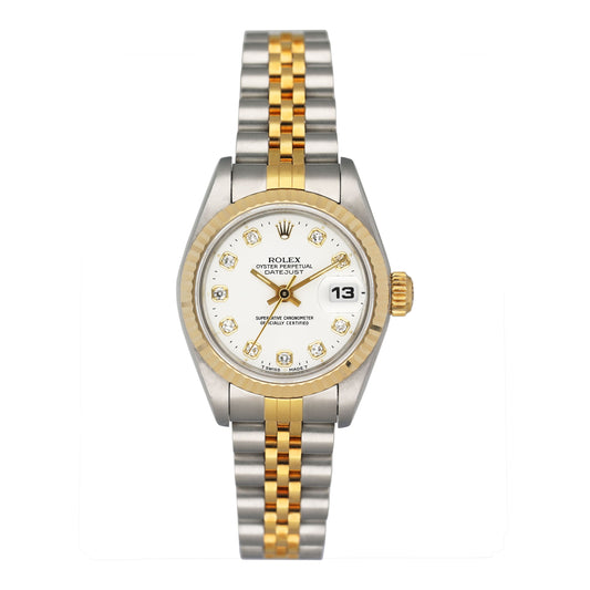 Rolex Datejust 69173 Diamond White Dial Ladies Watch