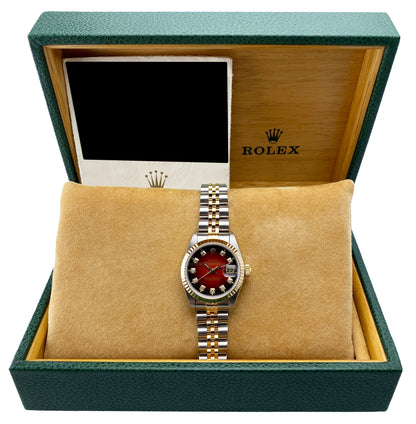 Rolex 69173 Datejust Diamond Dial Ladies Watch Box Papers - Watches