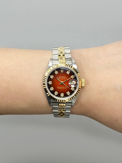 Rolex 69173 Datejust Diamond Dial Ladies Watch Box Papers - Watches