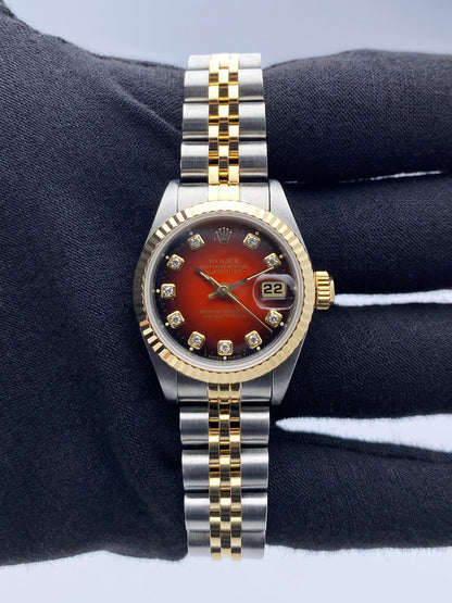 Rolex 69173 Datejust Diamond Dial Ladies Watch Box Papers - Watches