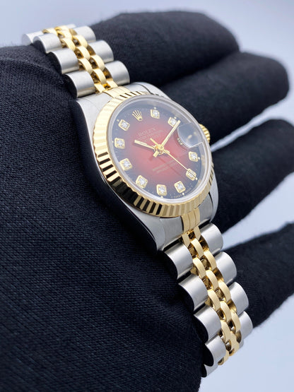 Rolex 69173 Datejust Diamond Dial Ladies Watch Box Papers - Watches