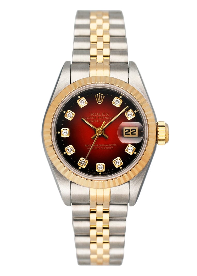 Rolex 69173 Datejust Diamond Dial Ladies Watch Box Papers - Watches