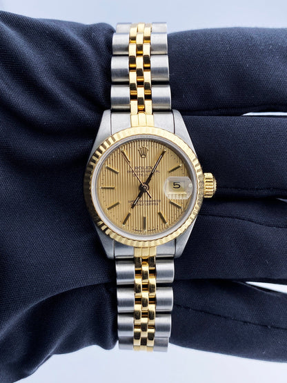 Rolex Datejust 69173 Tapestry Champagne Dial Ladies Watch - Virtual