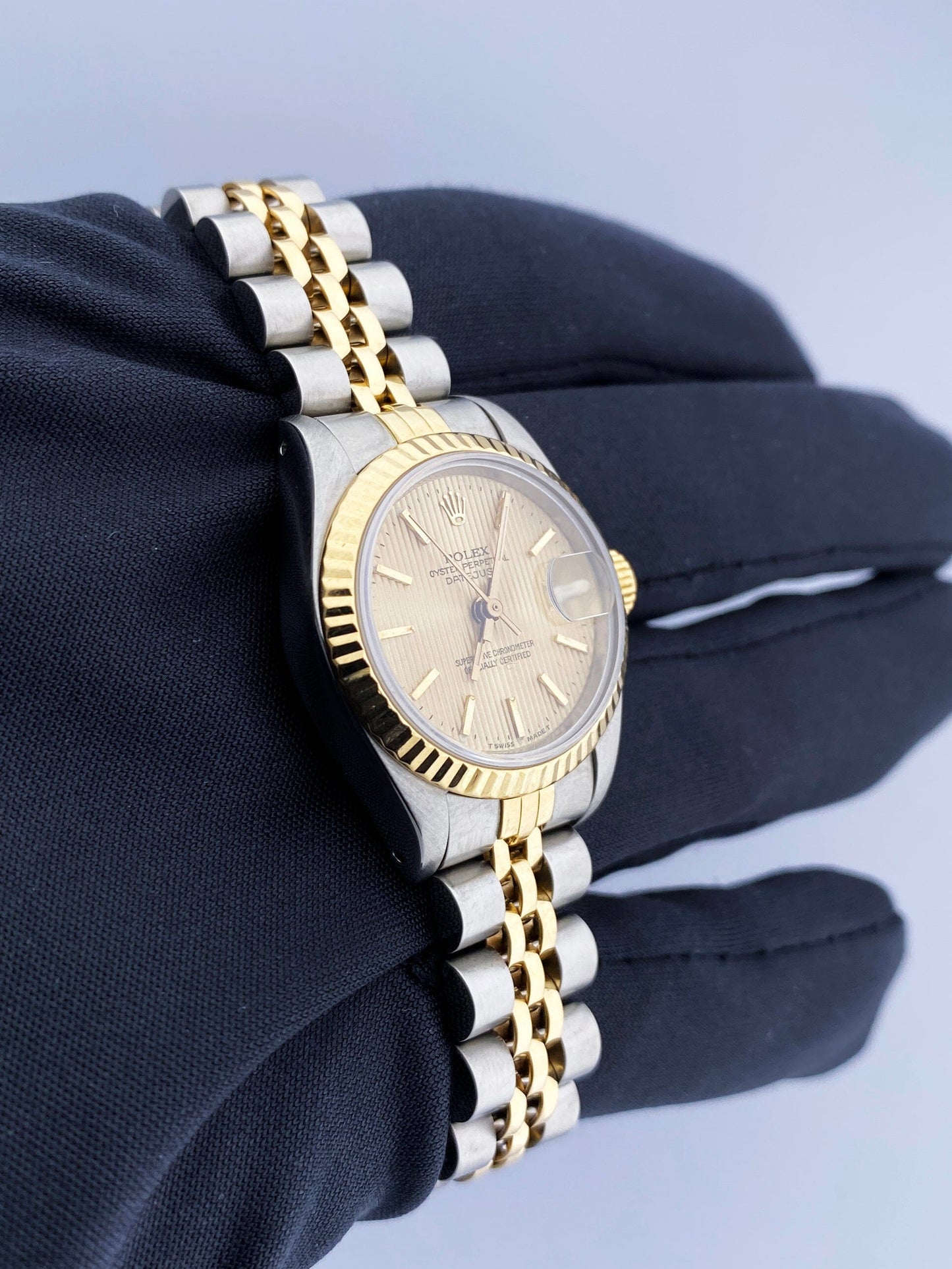 Rolex Datejust 69173 Tapestry Champagne Dial Ladies Watch - Virtual