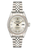Rolex Datejust 69174 Diamond Sliver Dial Ladies Watch - Watches