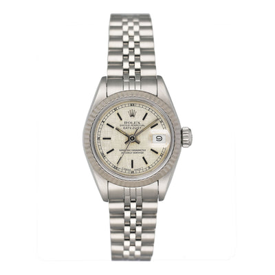 Rolex Datejust 69174 Linen Dial Ladies Watch Box Papers - Watches