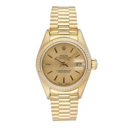 Rolex Datejust 69178 Champagne Dial 18K Yellow Gold Ladies Watch - Watches