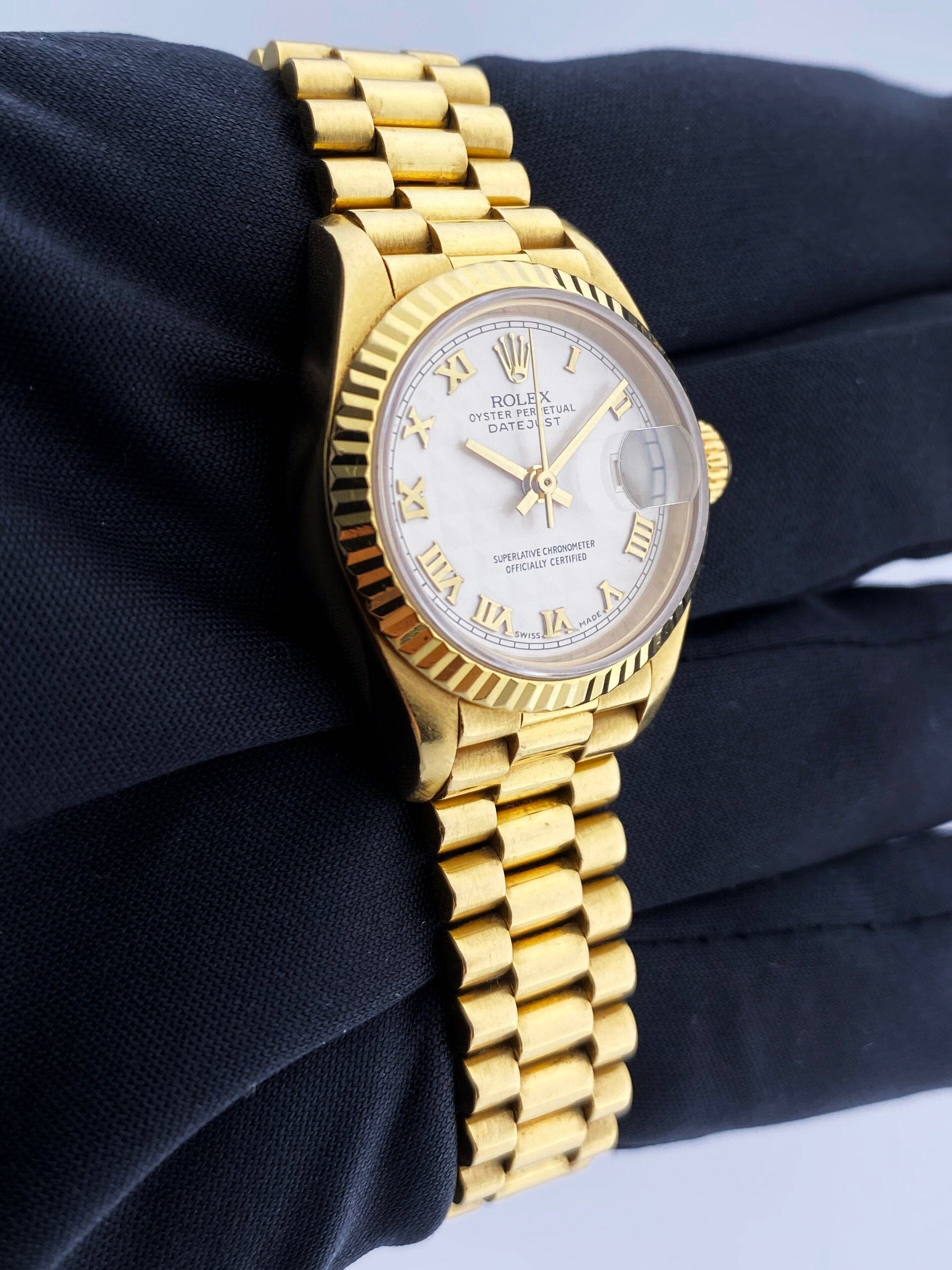 Rolex Datejust 69178 Ivory Pyramid Dial Ladies Watch – Phigora