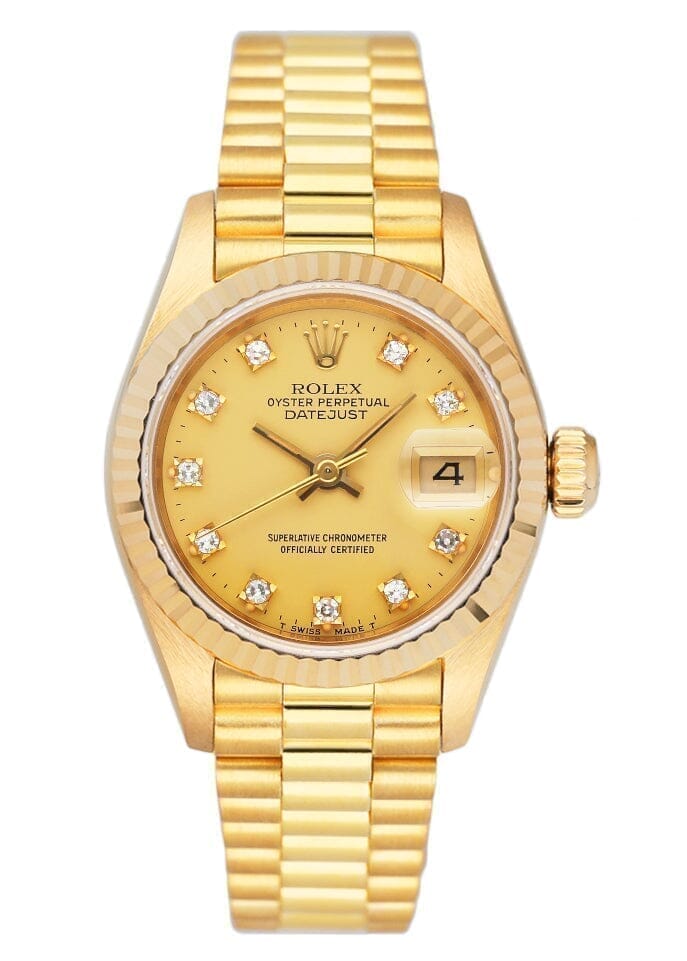 Rolex Datejust 69178 Yellow Gold Ladies Watch Box Papers - Watches
