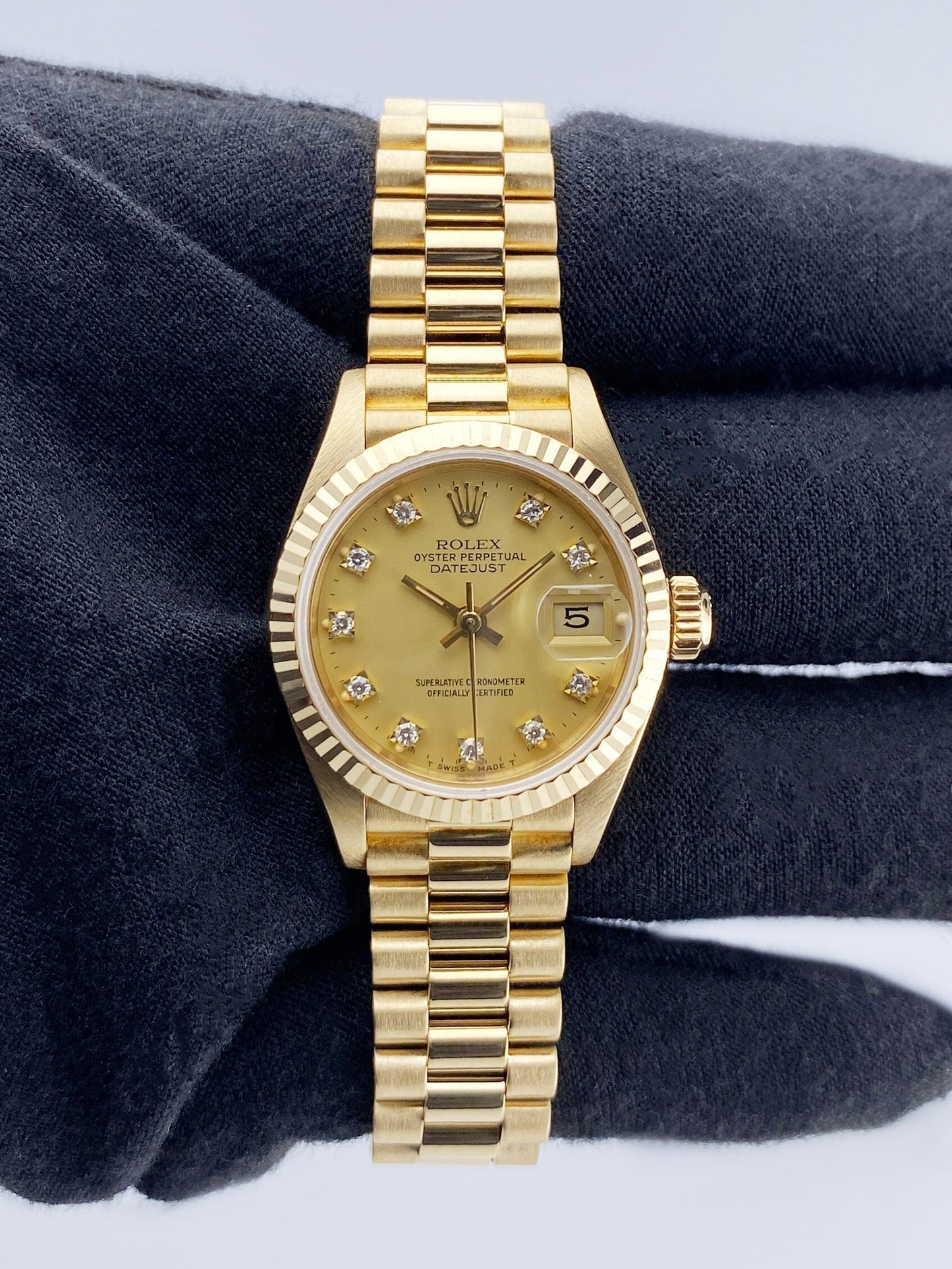 Rolex Datejust 69178 Yellow Gold Ladies Watch Box Papers - Watches
