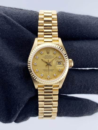 Rolex Datejust 69178 Yellow Gold Ladies Watch Box Papers - Watches