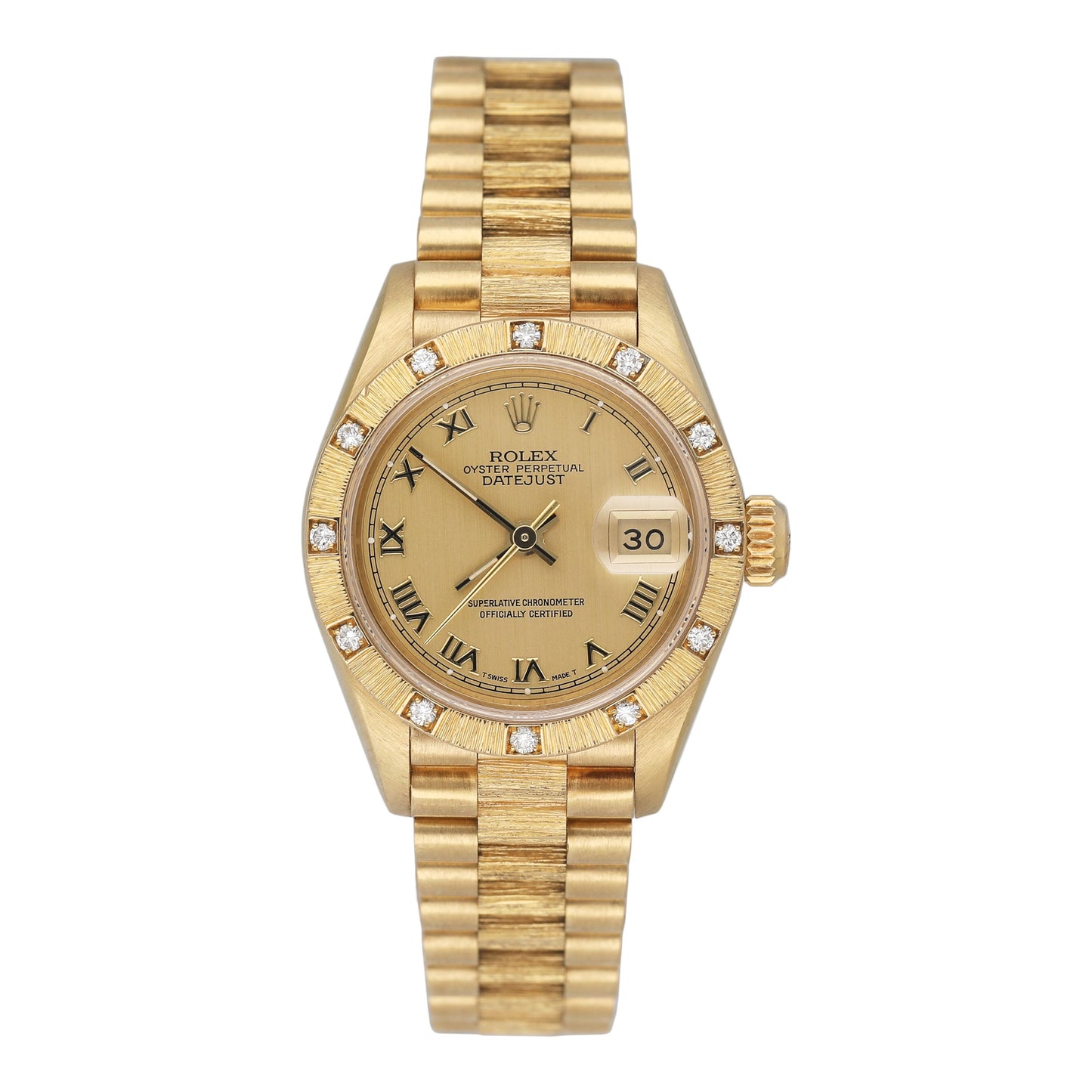 Rolex Datejust 69288 Diamond Champagne Dial Ladies Watch Box Papers