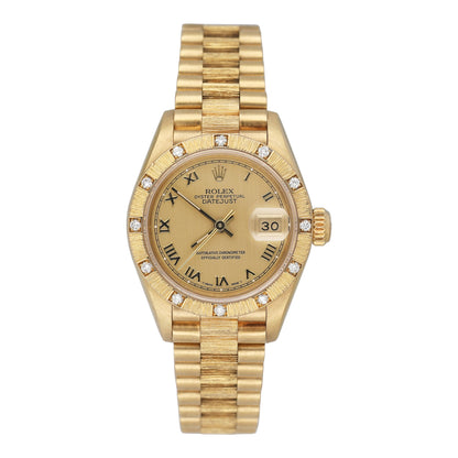 Rolex Datejust 69288 Diamond Champagne Dial Ladies Watch Box Papers