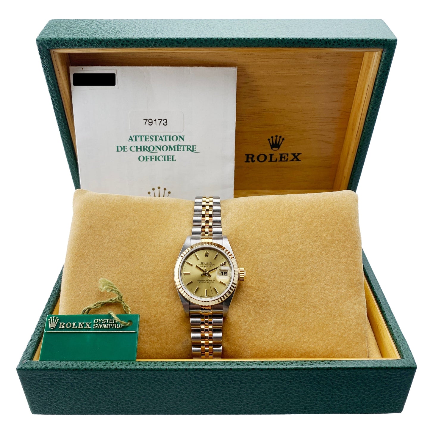 Rolex Datejust 79173 Champagne Dial Ladies Watch Box Papers - Watches