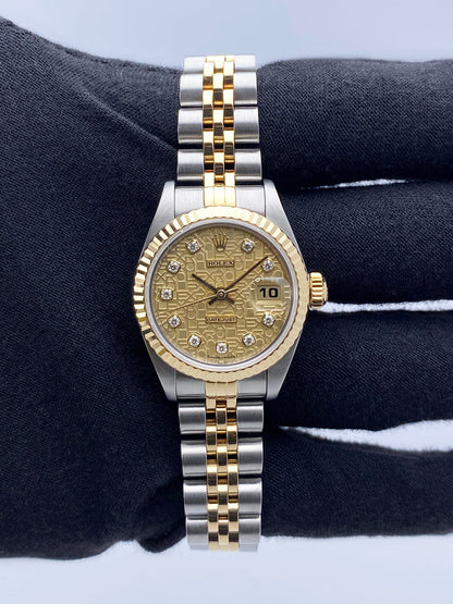 Rolex Datejust 79173 Diamond Anniversary Dial Ladies Watch Box Papers - Watches