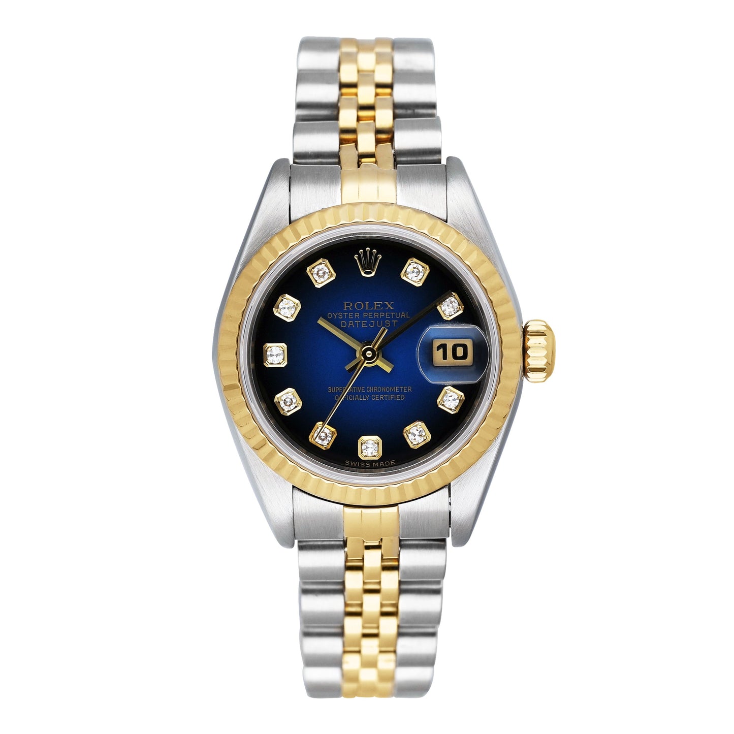 Rolex Datejust 79173 Diamond Blue Dial Ladies Watch
