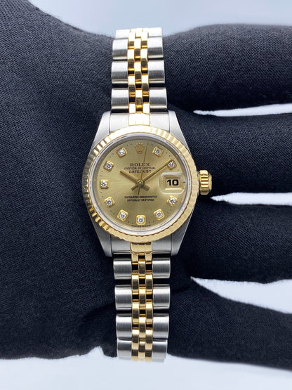 Rolex Datejust 79173 Diamond Champagne Dial Ladies Watch - Watches