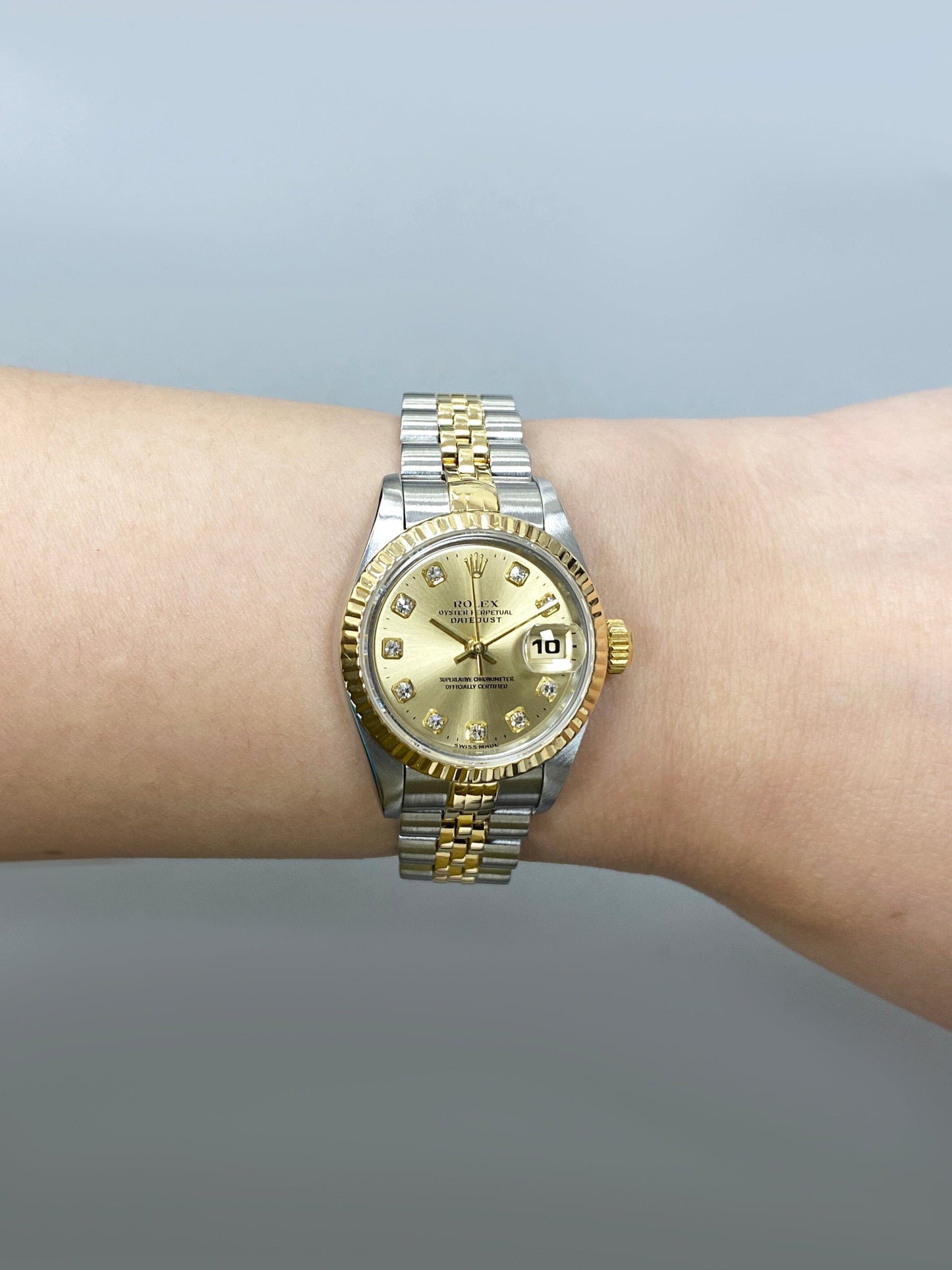 Rolex Datejust 79173 Diamond Champagne Dial Ladies Watch - Watches