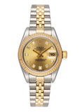 Rolex Datejust 79173 Diamond Champagne Dial Ladies Watch - Watches