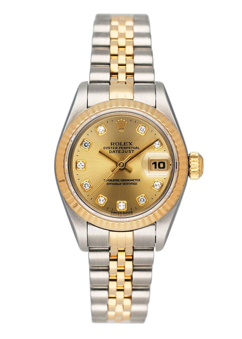 Rolex Datejust 79173 Diamond Champagne Dial Ladies Watch - Watches