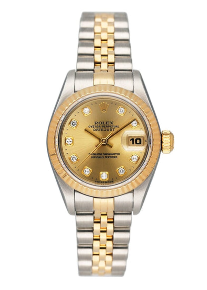 Rolex Datejust 79173 Diamond Champagne Dial Ladies Watch - Watches