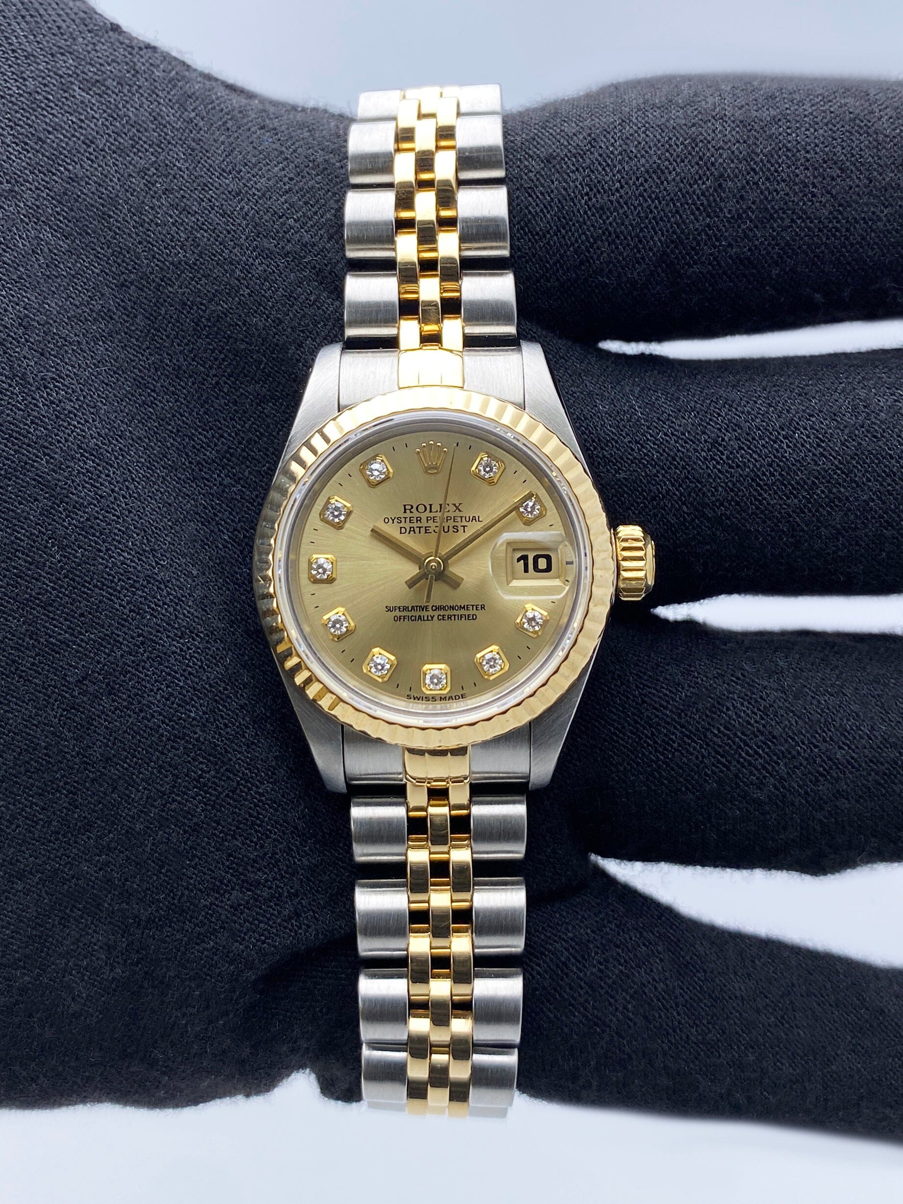 Rolex Datejust 79173 Diamond Champagne Dial Ladies Watch - Watches