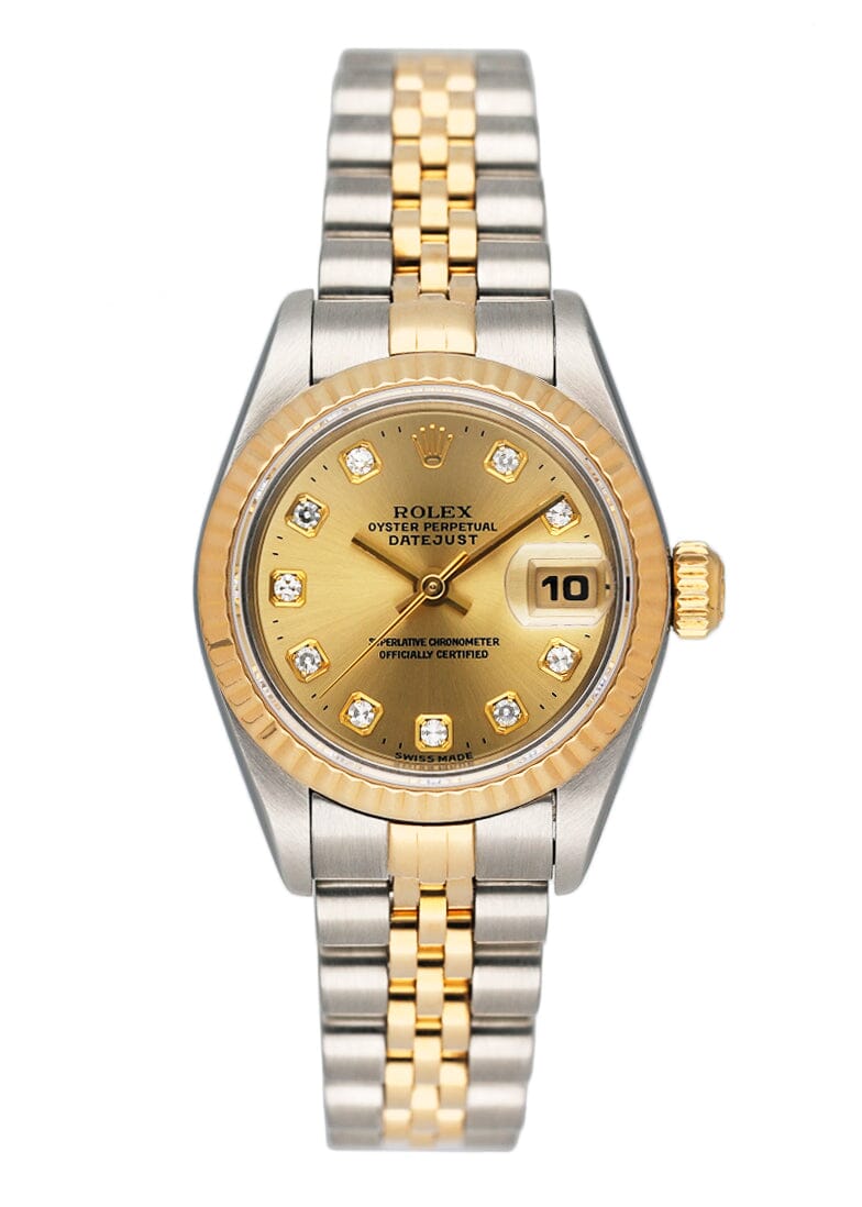 Rolex Datejust 79173 Diamond Champagne Dial Ladies Watch - Watches